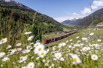 Bernina Red Train to St Moritz Guided Tour