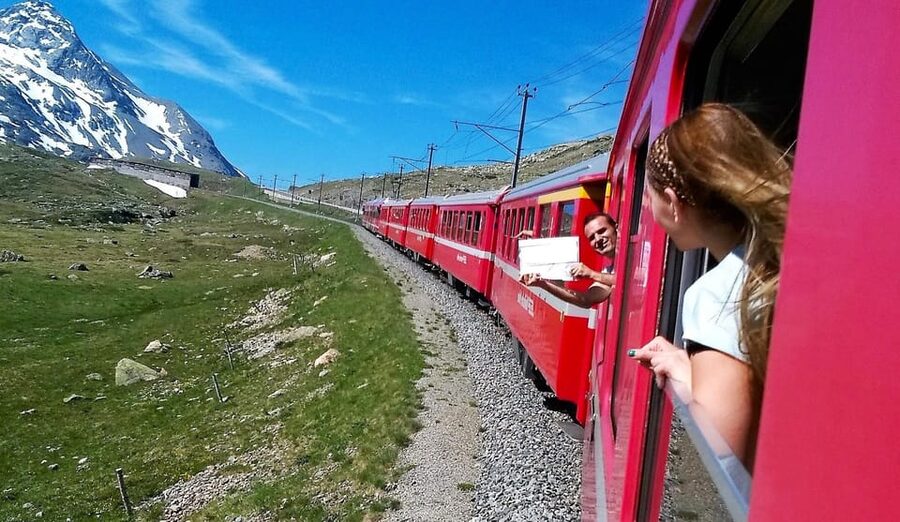 From Milan: Bernina Train, Swiss Alps & St. Moritz Day Trip - From Terrazza Gallia to the Bernina, the day starts easy