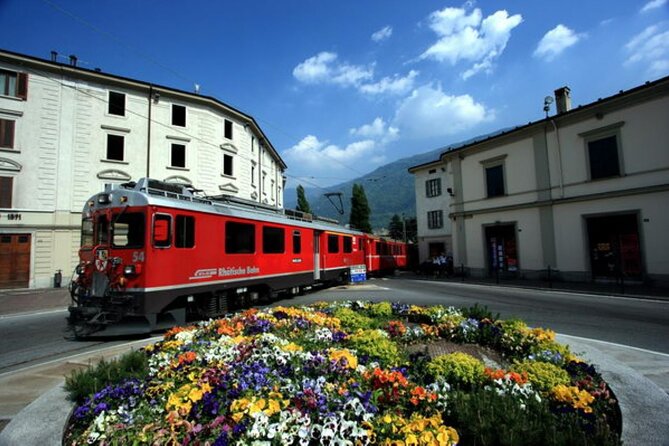 Lake Como cruise, St.Moritz and Bernina Red Train - Tirano for shopping, then back to Milan