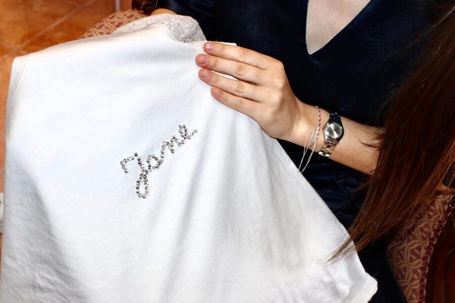 Milan: Artisan Embroidery Experience - Create your T-shirt - Designing your name or symbol, and how to make it feel like you