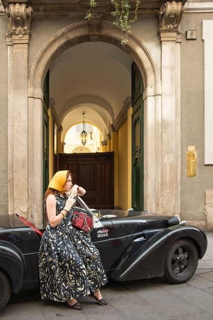 Milan: City Highlights Private Tour by Vintage Car - Your guide in a private group, with optional photos